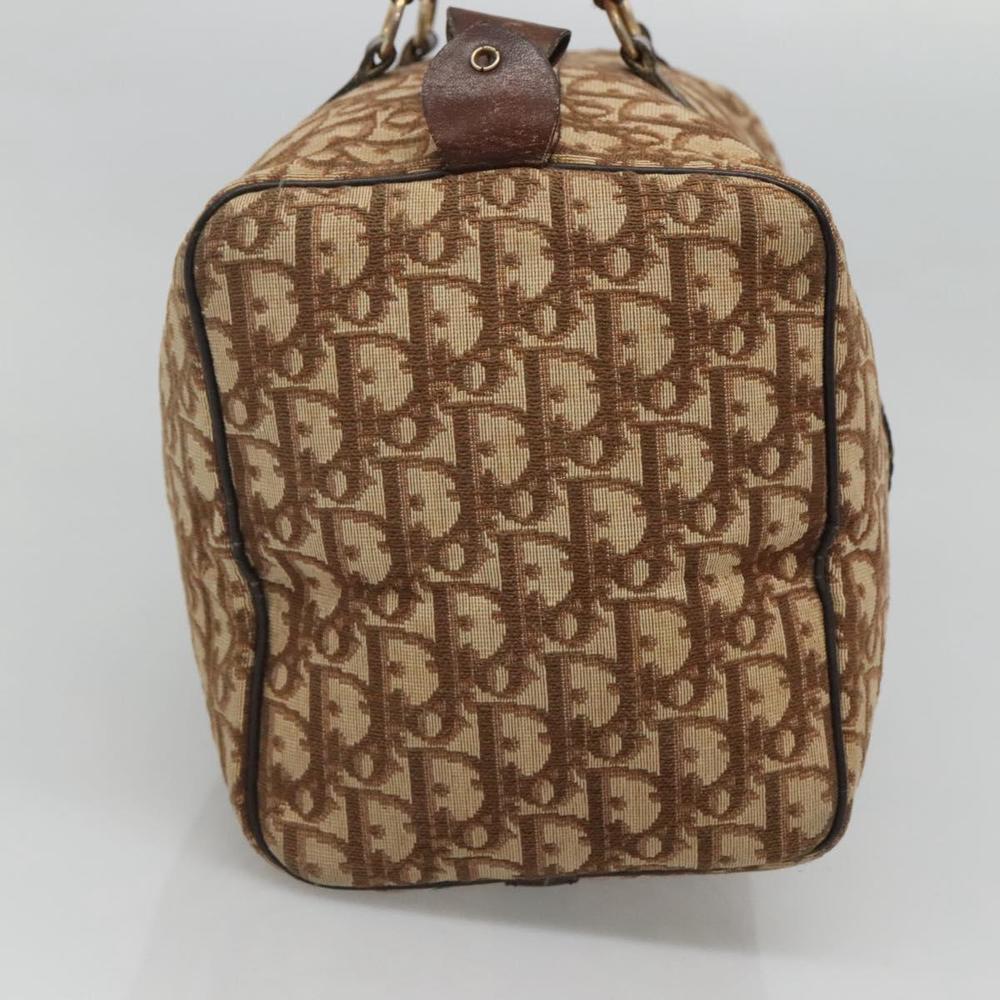 Christian Dior Trotter Canvas Boston Bag Brown Gold Auth 117863 - Picture 3 of 16